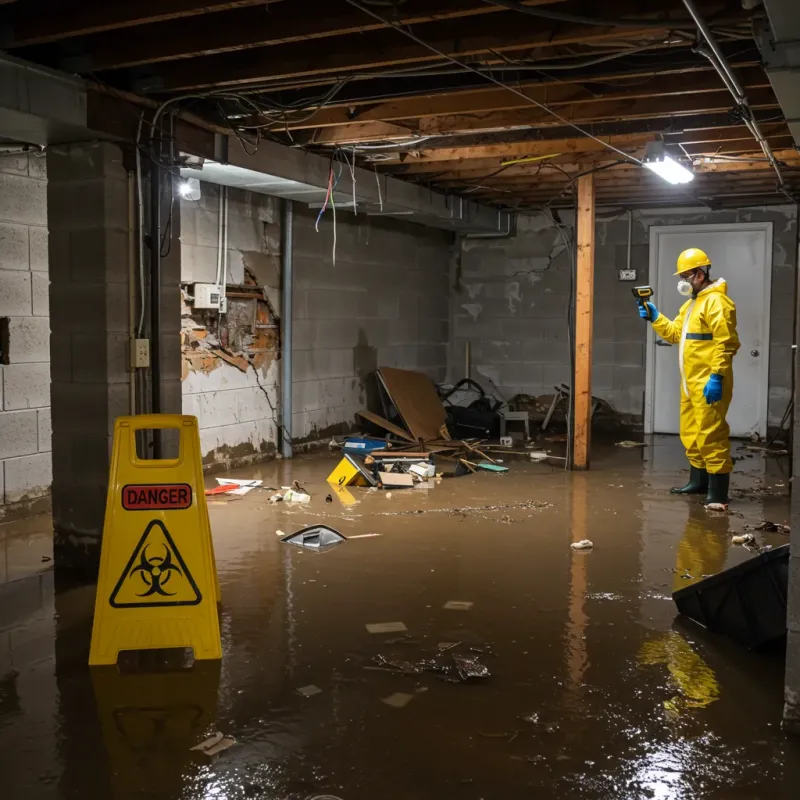 Flooded Basement Electrical Hazard in Tiltonsville, OH Property